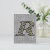Hydrangeabloemen met monogram initiaal R Briefkaart (Staand voorkant)