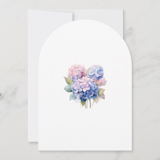 Hydrangeas 100ste verjaardagsfeest kaart (Achterkant)