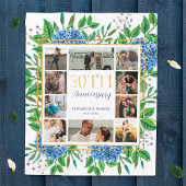 Hydrangeas 30e Jubileum Custom Photo Collage Fleece Deken