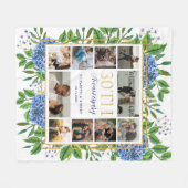 Hydrangeas 30e verjaardag aangepaste foto-collage fleece deken (Voorkant (Horizontaal))