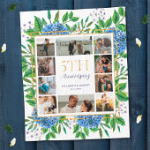 Hydrangeas 5e Jubileum Custom Photo Collage Fleece Deken