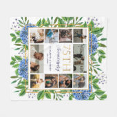 Hydrangeas 75e Jubileum Custom Photo Collage Fleece Deken (Voorkant (Horizontaal))