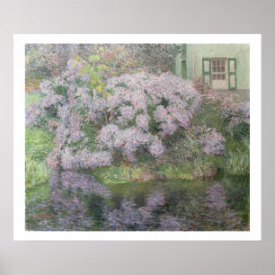 Hydrangeas aan de oevers van de Lys, 1898 (olie) Poster