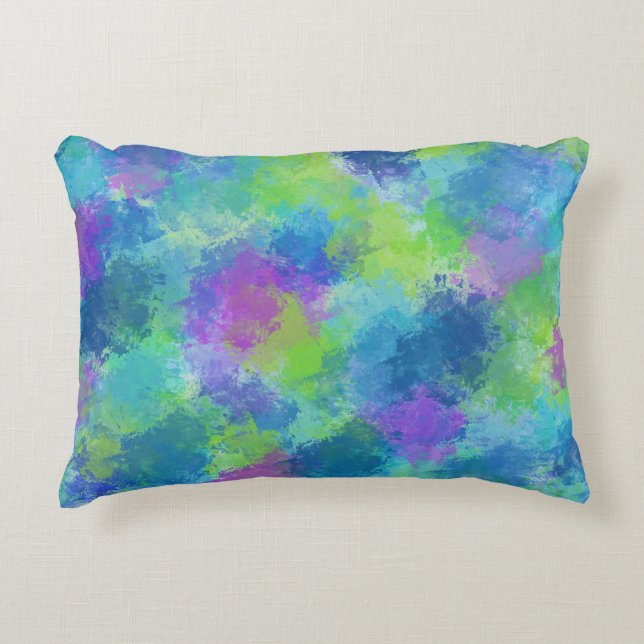 Hydrangeas Abstract Accent Kussen (Voorkant)