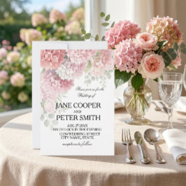 Hydrangeas and roses pastel colours Kaart