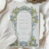 Hydrangeas Art Nouveau bruiloft Kaart