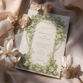 Hydrangeas Art Nouveau bruiloft Kaart