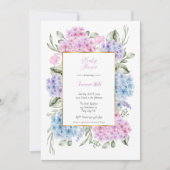 Hydrangeas Baby shower Invitation Kaart (Voorkant)