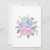 Hydrangeas Baby shower Invitation Kaart (Achterkant)