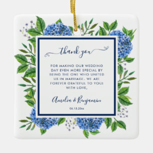 Hydrangea's Bedankgeschenk voor Huwelijksambtenaar Keramisch Ornament