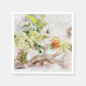 Hydrangeas Bella Waterverf Papieren servetten (Voorkant)