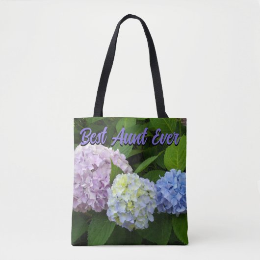 Hydrangeas, beste tante ooit tote bag (Voorkant)