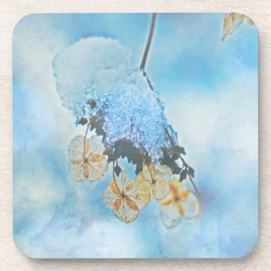 Hydrangeas, bevroren bier onderzetter (Voorkant)