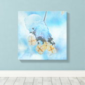 Hydrangeas, bevroren canvas afdruk (Insitu (Houten vloer))