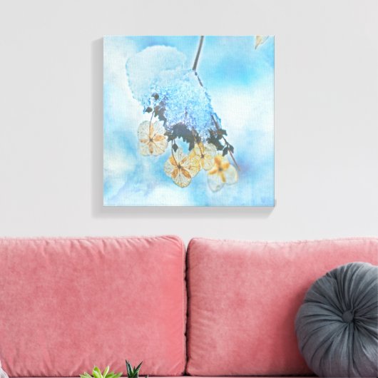 Hydrangeas, bevroren canvas afdruk (Insitu (Woonkamer))