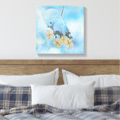 Hydrangeas, bevroren canvas afdruk (Insitu (Slaapkamer))