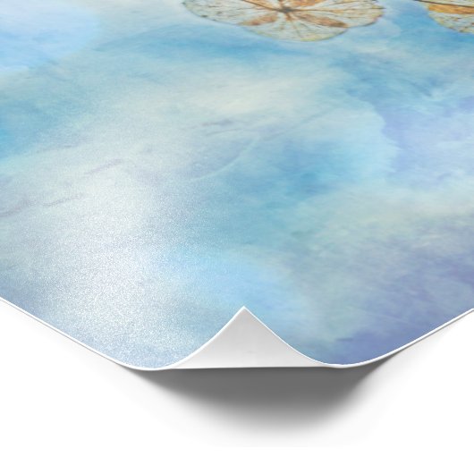 Hydrangeas, bevroren foto afdruk (Hoek)