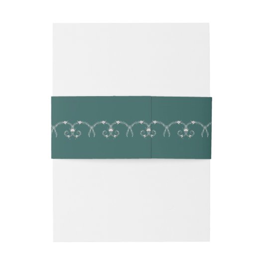 Hydrangeas bij Moonlight Invitation Belly Band Uitnodigingen Wikkel (Achterkant Voorbeeld)