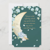 Hydrangeas bij Moonlight Wedding Invitations Kaart (Achterkant)