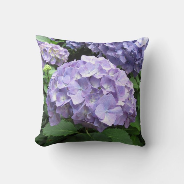 Hydrangea's bij Trebah Gardens Polyester Kussen (Voorkant)