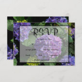 Hydrangeas blauw paarse bloementuin RSVP (Voorkant / Achterkant)