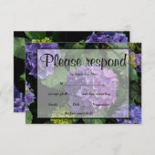 Hydrangeas blauw paarse bloementuin RSVP (Voorkant / Achterkant)