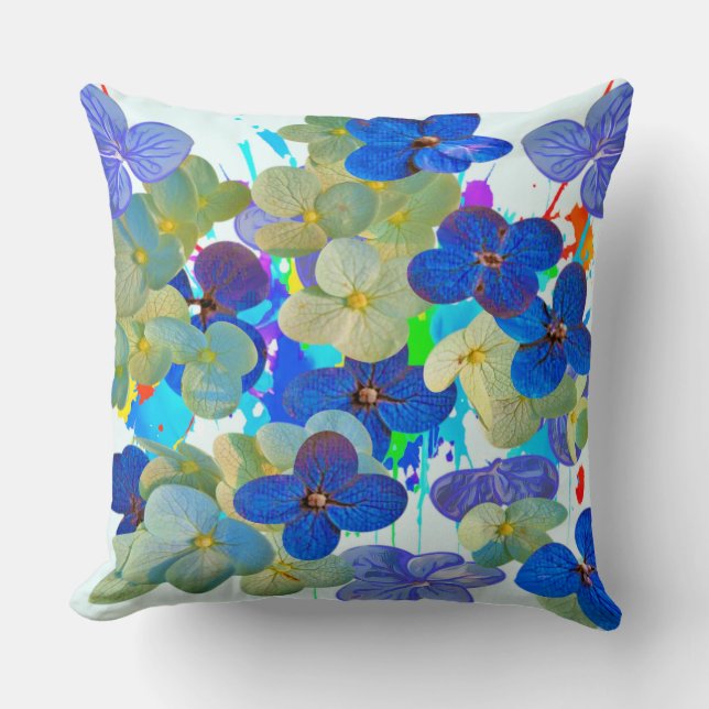 Hydrangeas Bloemen Art Print Kussen (Voorkant)
