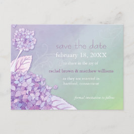 Hydrangeas Bloemenbruiloft Save the Date Aankondigingskaart