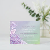 Hydrangeas Bloemenbruiloft Save the Date Aankondigingskaart (Staand voorkant)