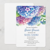 Hydrangeas Blue Floral Waterverf Vrijgezellenfeest Kaart (Voorkant / Achterkant)