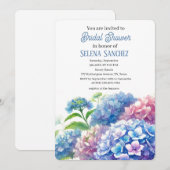 Hydrangeas Blue Floral Waterverf Vrijgezellenfeest Kaart (Voorkant / Achterkant)