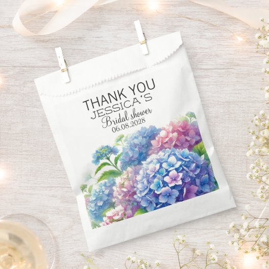 Hydrangeas Blue Flowers Vrijgezellenfeest Party Bedankzakje (Geknipt)