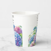 Hydrangeas Blue Flowers Vrijgezellenfeest Party Papieren Bekers (Links)