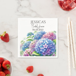 Hydrangeas Blue Flowers Vrijgezellenfeest Party Servet