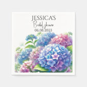 Hydrangeas Blue Flowers Vrijgezellenfeest Party Servet (Voorkant)