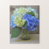 Hydrangeas Blue Mason Jar Floral Legpuzzel (Verticaal)