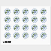 Hydrangeas Blue Tegel Envelope Seals Ronde Sticker (Vel)