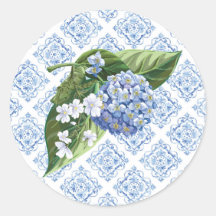 Hydrangeas Blue Tegel Envelope Seals