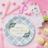 Hydrangeas Blue Tegel Paper Borden Papieren Bordje (Feest)