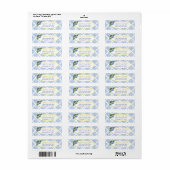 Hydrangeas Blue Tegel Return Address Labels (Full Sheet)