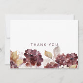 Hydrangea's Botanische Rouwkaart Bedankt (Voorkant)