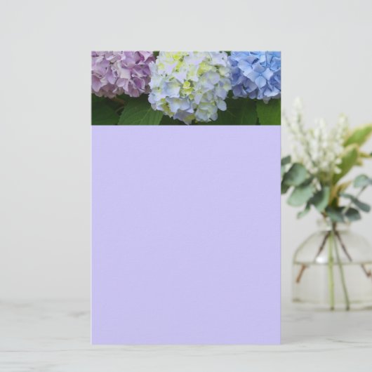 Hydrangeas Briefpapier (Staand voorkant)