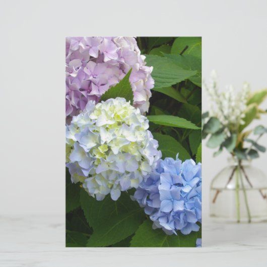 Hydrangeas Briefpapier (Staand voorkant)