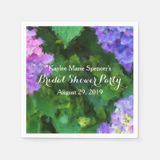 Hydrangeas bruiloft Vrijgezellenfeest servetten