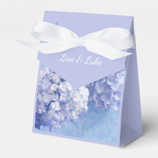 Hydrangeas Cadebox met aangepaste namen Bedankdoosjes (Voorkant Zijde)