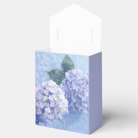 Hydrangeas Cadebox met aangepaste namen Bedankdoosjes (Geopend)