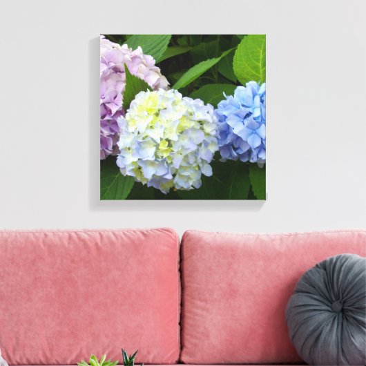 Hydrangeas Canvas Afdruk (Insitu (Woonkamer))