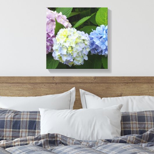 Hydrangeas Canvas Afdruk (Insitu (Slaapkamer))