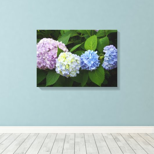 Hydrangeas Canvas Afdruk (Insitu (Houten vloer))