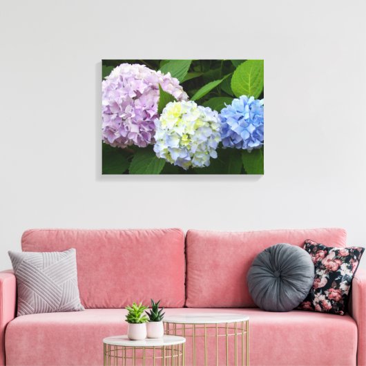 Hydrangeas Canvas Afdruk (Insitu (Woonkamer))